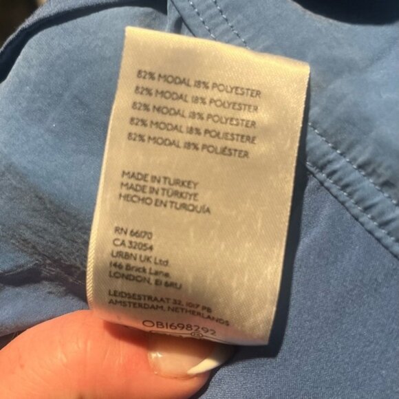 Anthropologie silky feel modal metallic wide leg loose pants large or size 14 - Picture 3 of 3